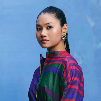 Wild Fern Gold Plated Earrings