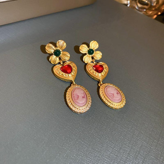 European Vintage Metal Earrings