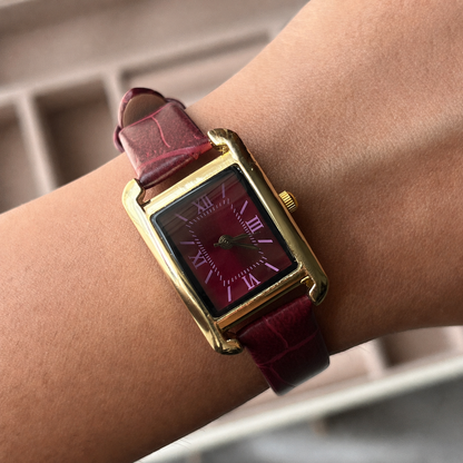 Cherry Vintage Leather Watch Pre Order