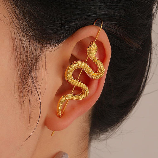 Serpent Spell Gold Metal Earcuff