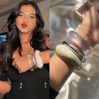 Tarini Silver Resin Stack