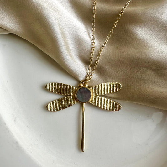 Dragonfly Brass Neckpiece