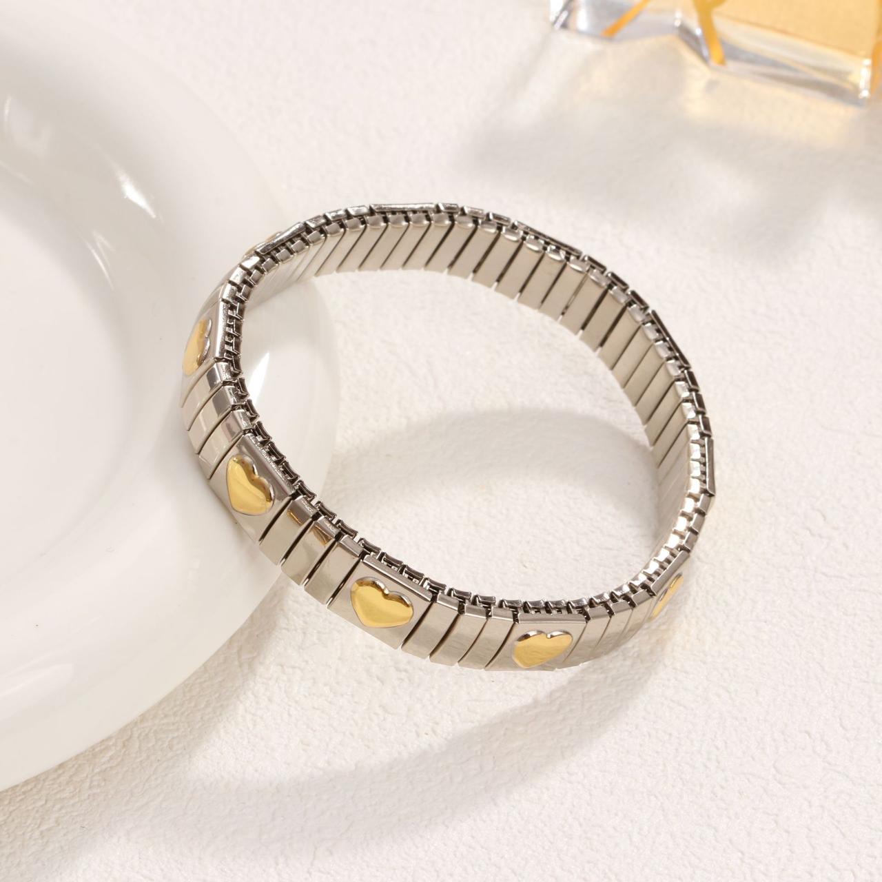 Love Heart Stainless Steel Bracelet