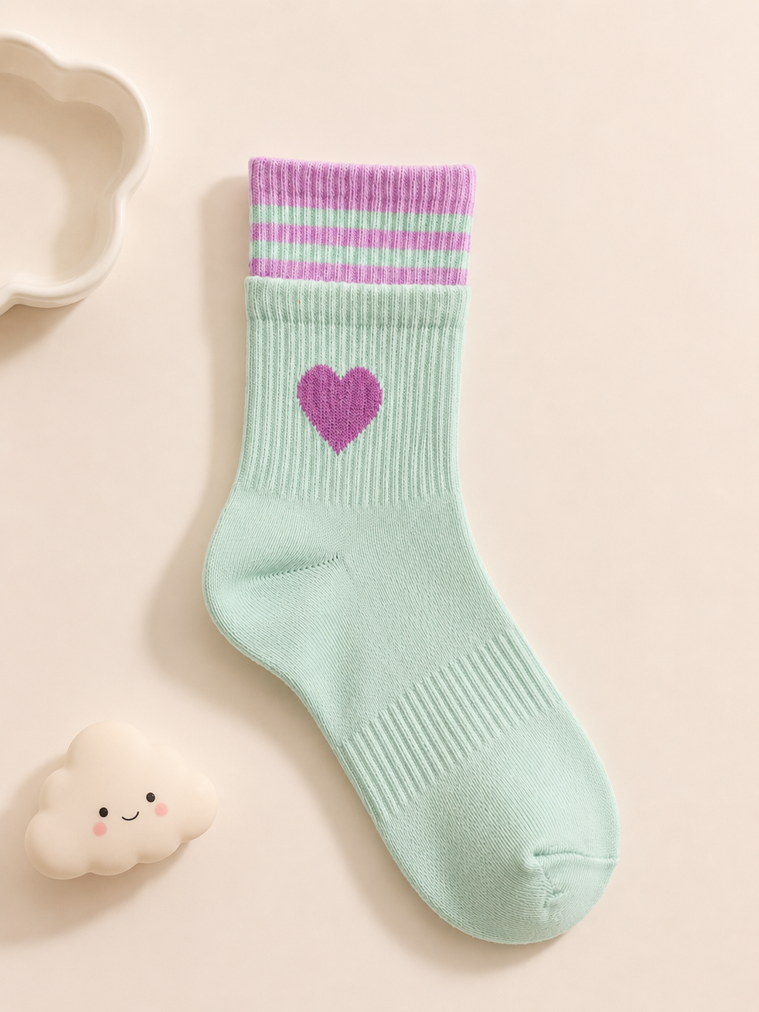 Candy Hearts Crew Socks