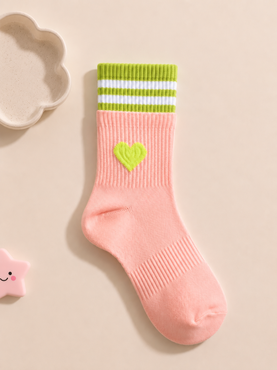 Candy Hearts Crew Socks