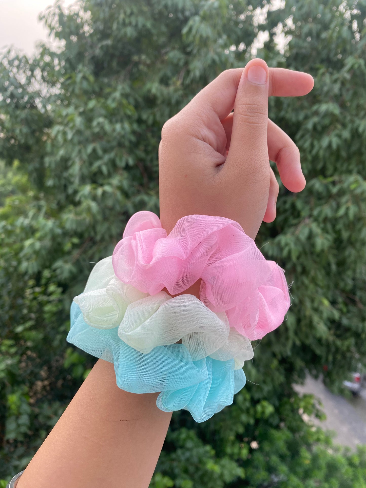 Cotton Candy Scrunchies