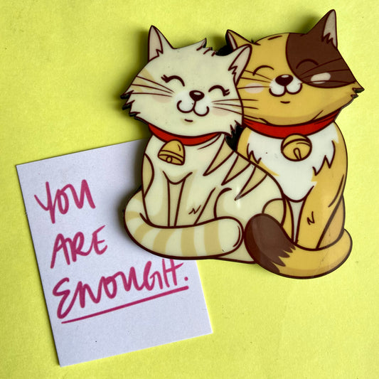 Two Cats Fridge Magnet