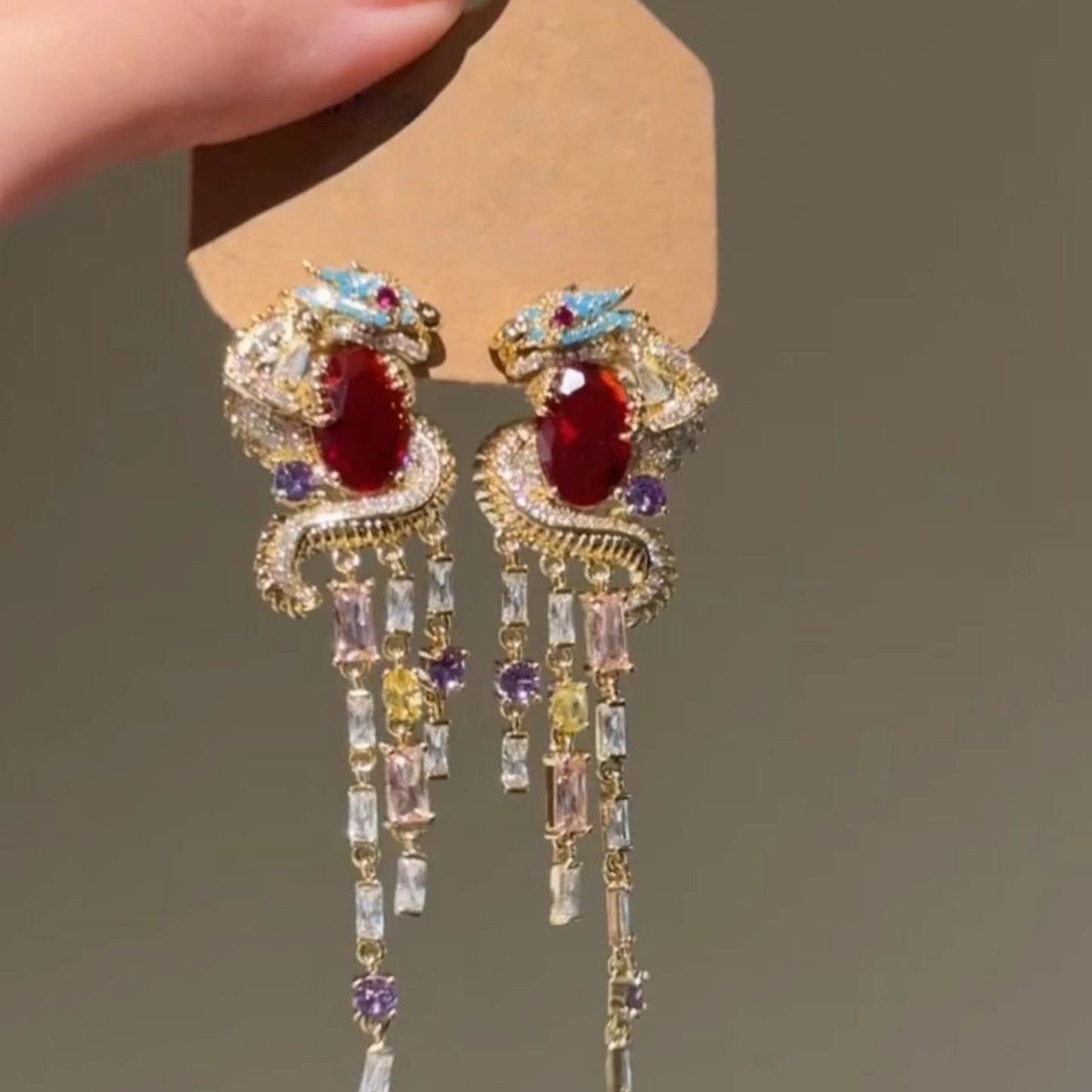 Regal Imperial Dragon Earrings