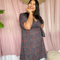 Dancing in Navy Semi Wrap Dress