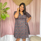 Dancing in Navy Semi Wrap Dress