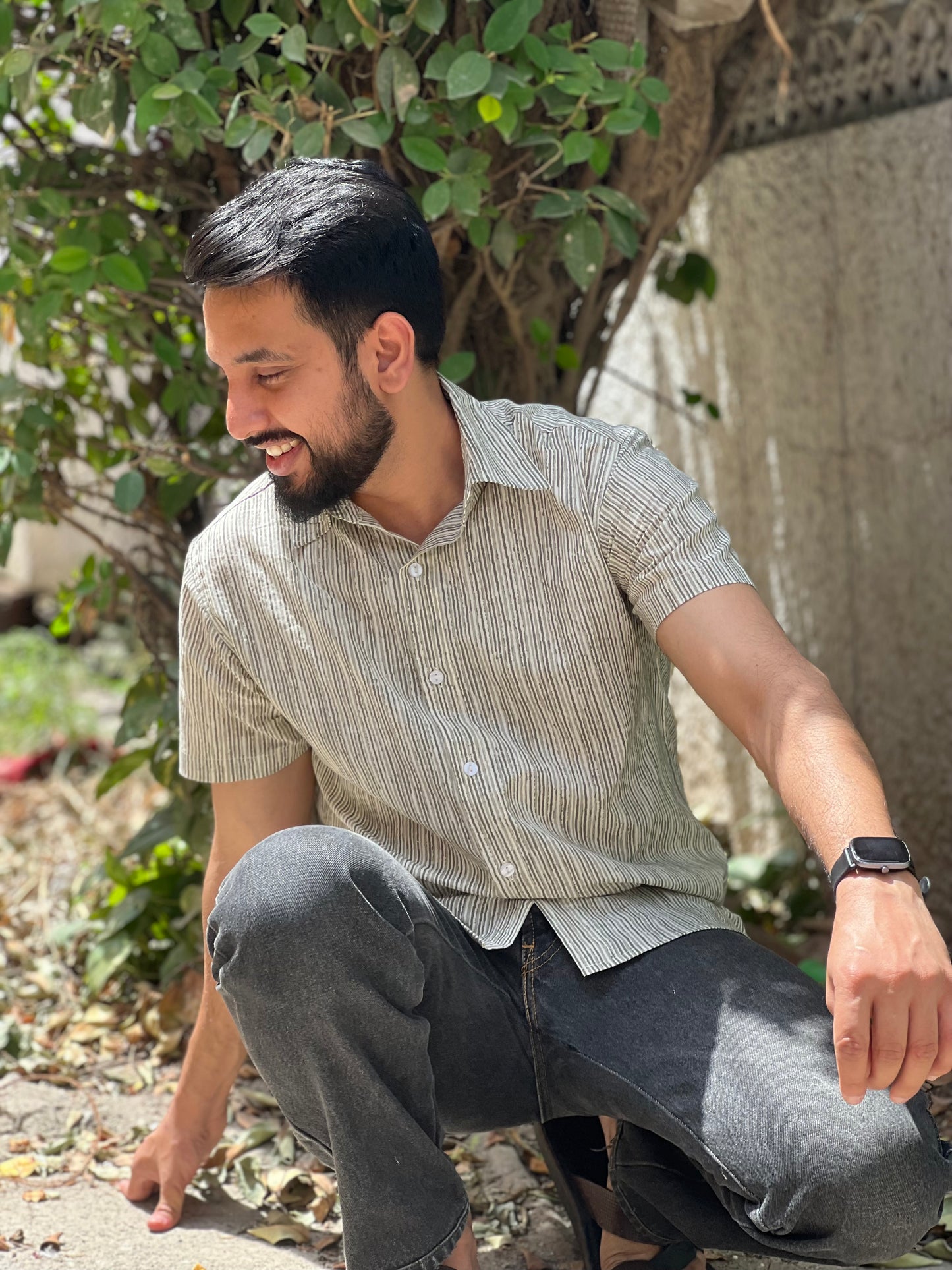 Shades of Grey Solid Mens Shirt
