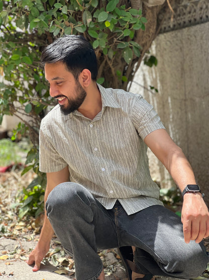 Shades of Grey Solid Mens Shirt
