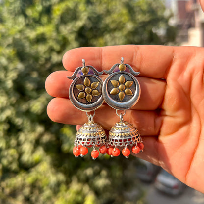 Kumud Oxidized Jhumki