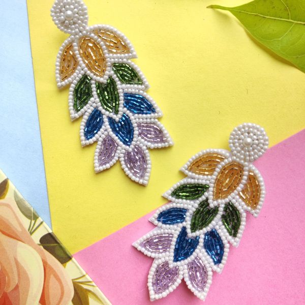 Mor Pankh Handmade Beaded Earrings