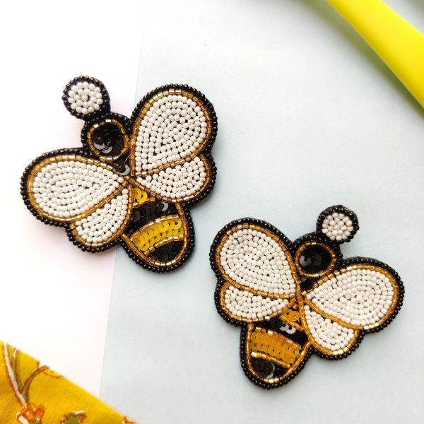 Bumblebee Handmade Beaded Earrings