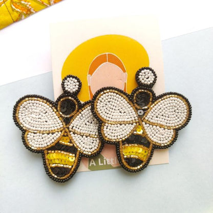 Bumblebee Handmade Beaded Earrings