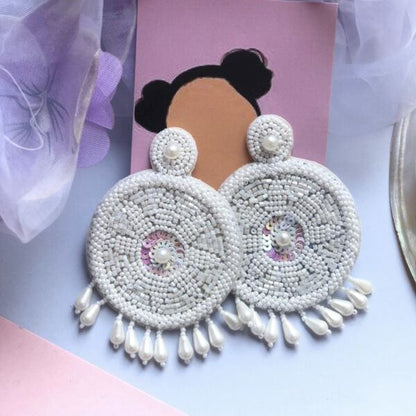 Luna Drops Handmade Beaded Earrings