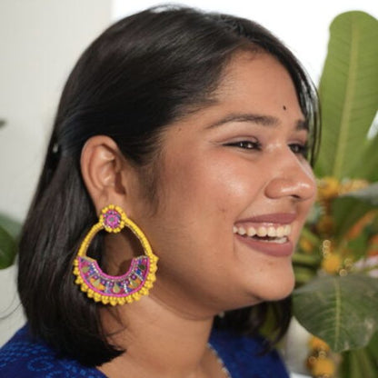 Diya Handmade Beaded Earrings